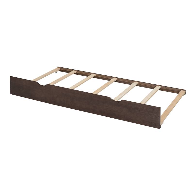 Full Size Storage Platform Bed Frame with Trundle, Drawers & Charging Station