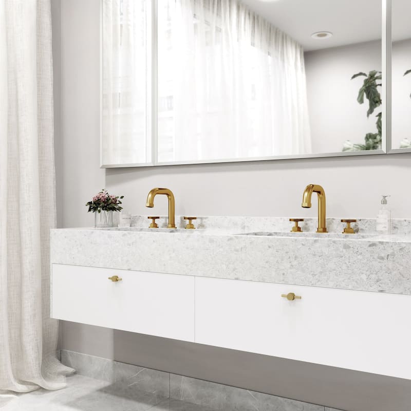 Vigo VG01305 Hart 1.2 GPM 8" H Double Handle Widespread Bathroom