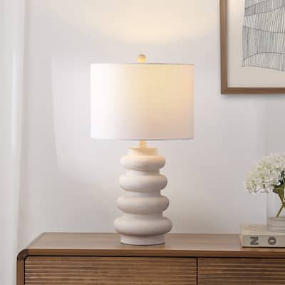Juniper 26" Modern Minimalist Resin Stacked Ovoid LED Lamp
