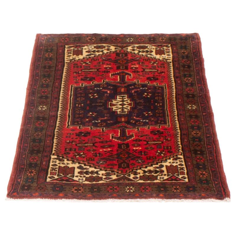 ECARPETGALLERY Hand-knotted Andelz Red Wool Rug - 3'3 x 4'9