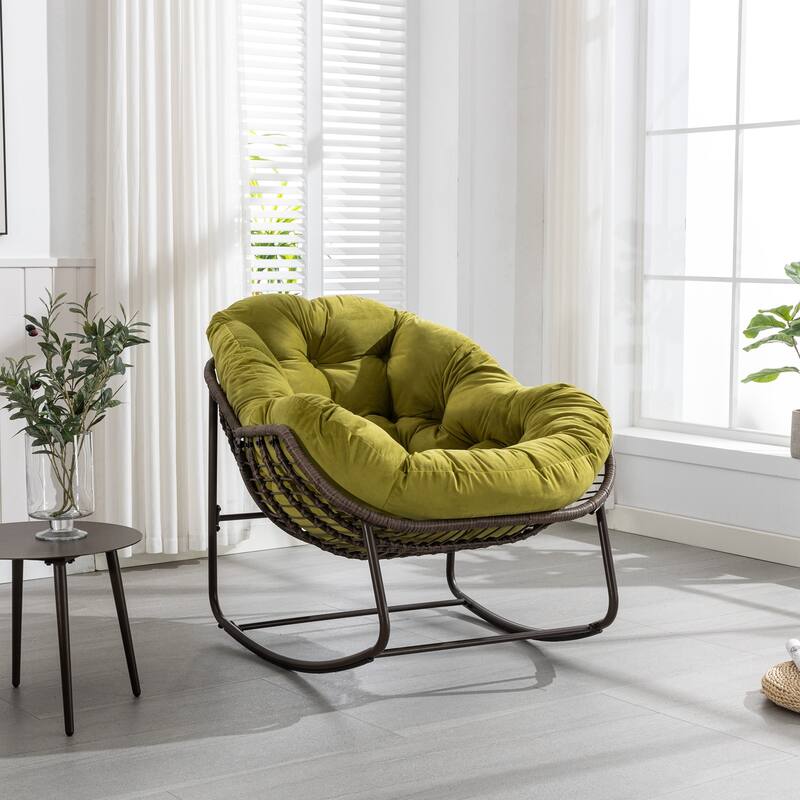 Outdoor Rattan Rocking Chair Bed Bath & Beyond 38372210