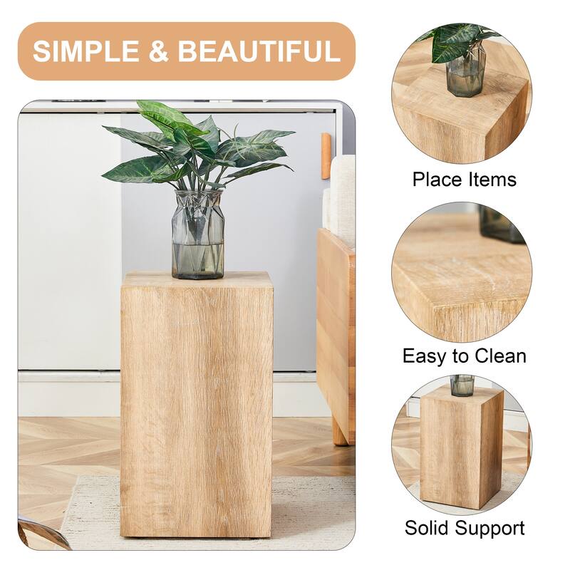 GDFStudio Elowen Light Wood Color Texture Coffee Table