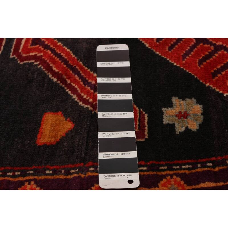 ECARPETGALLERY Hand-knotted Konya Anatolian Black, Red Wool Rug - 4'3 x 12'8