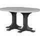preview thumbnail 16 of 82, Poly Lumber Round Dining Table Set with Island Chairs Bar Height - Dove Grey & Black
