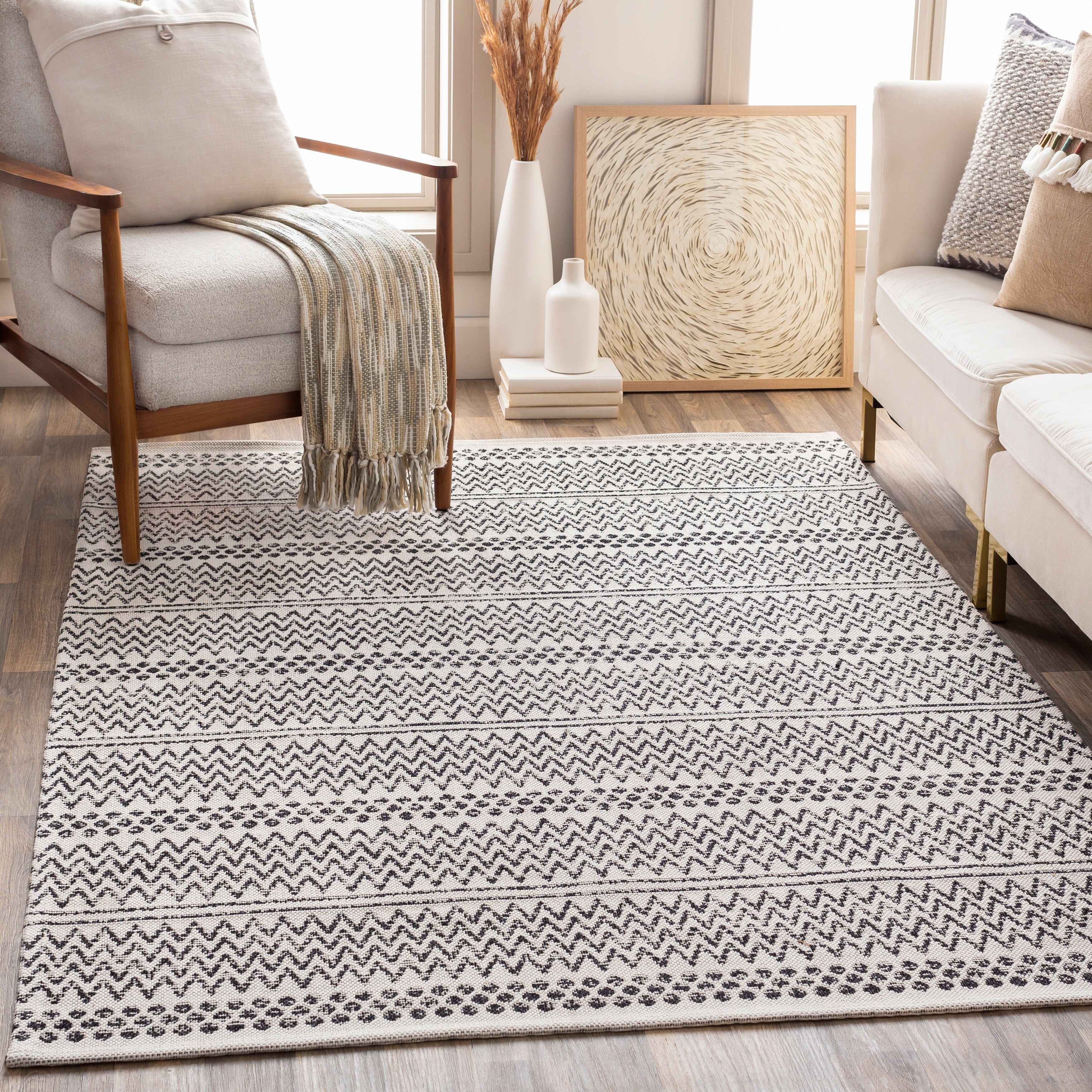 Peggie Moroccan Chevron Area Rug On Sale Overstock 30237331 5 3 X 7 3 Grey