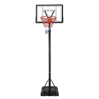 Basketball Hoop Outdoor Portable Basketball Goals, Adjustable Height 7ft - 10ft for Adults & Teenagers - 35 x 24 x 6.7