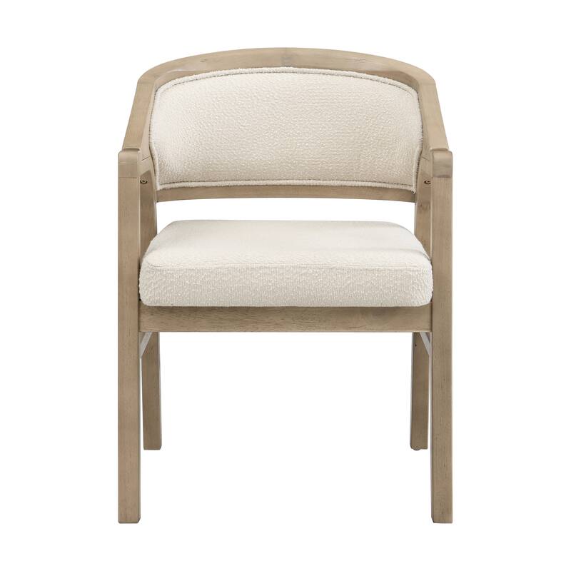 Christopher Knight Home - Nala Modern Upholstered Wood Dining Chair with Ergonomic Curved Back (Set of 2)