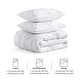 preview thumbnail 6 of 4, 3 Piece Pintuck Pinch Pleat Comforter Set, Bedding Set for All Season, White
