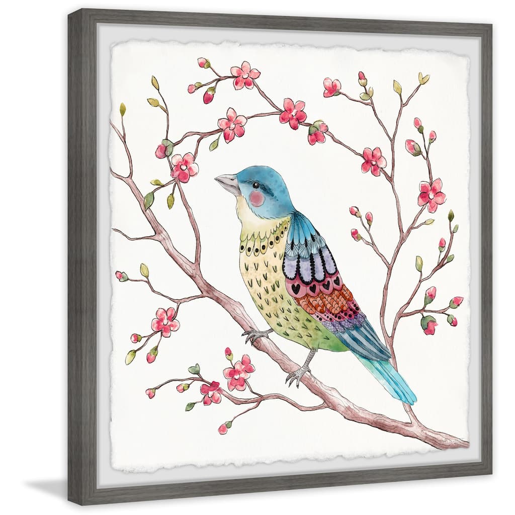 Bird in Branch Framed Print