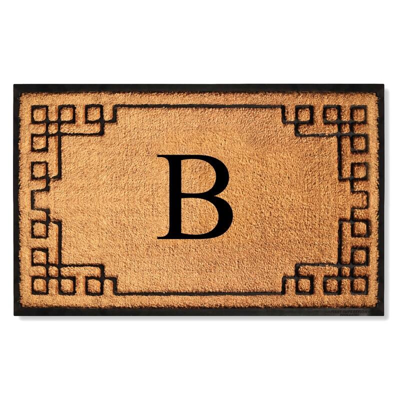 A1HC Natural Coir & Rubber Door Mat, Heavy Duty, Dirt Trapping, Long-Lasting Entrance Doormats,Thick & Durable Outdoor Entry Mat - 36" X 72" - B