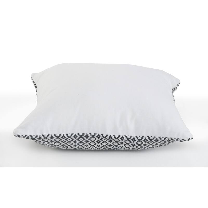 Set of Two Gray Chevron Cotton Throw Pillow