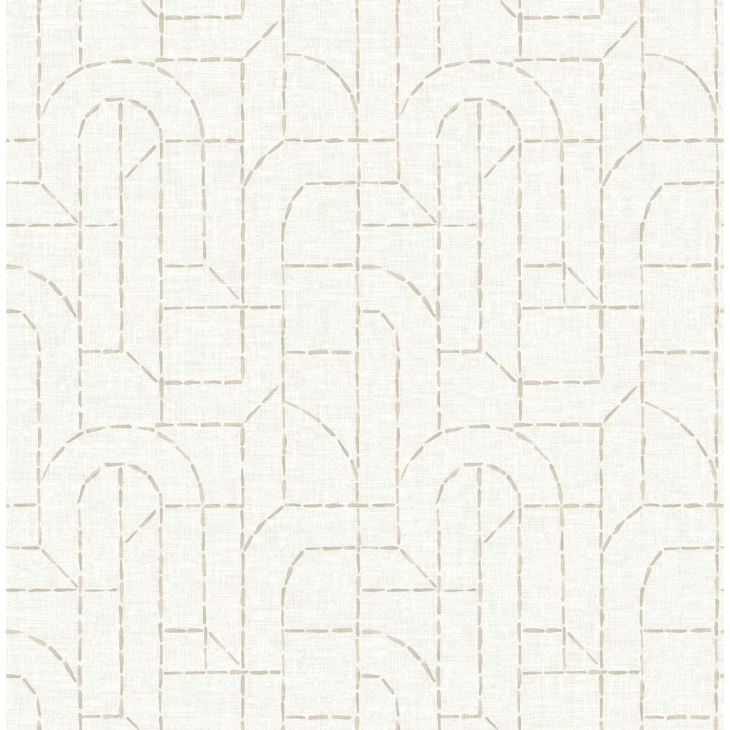 A-Street Prints Integrity Dove Arched Outlines Wallpaper