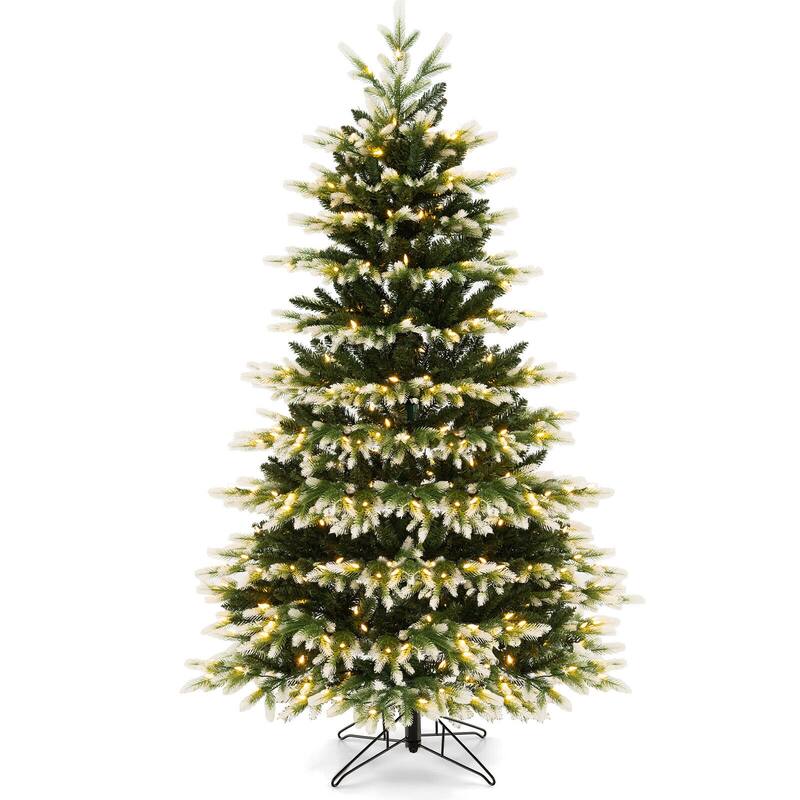 6 Feet Hinged Christmas Tree with 350/500 LED Lights Remote Control - 6 Foot