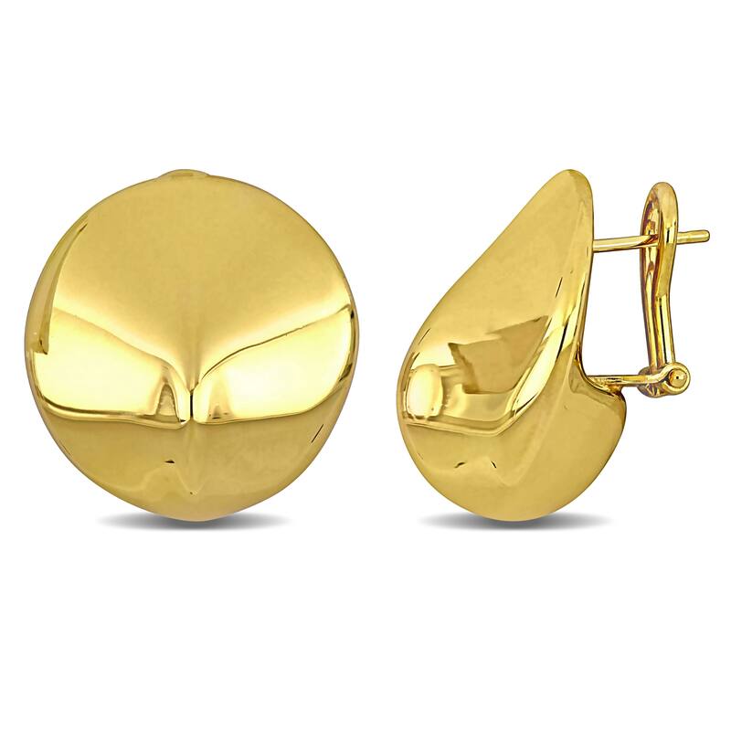 Miadora 23mm Round Design Stud Earrings in 14K Yellow Gold