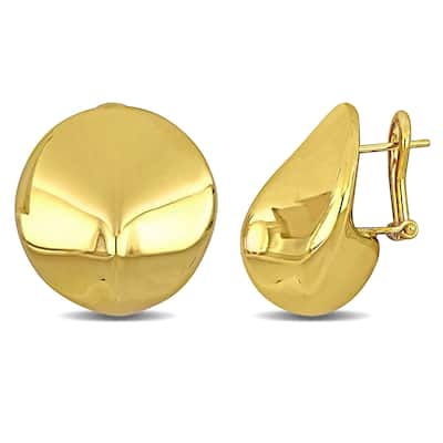 Miadora 23mm Round Design Stud Earrings in 14K Yellow Gold