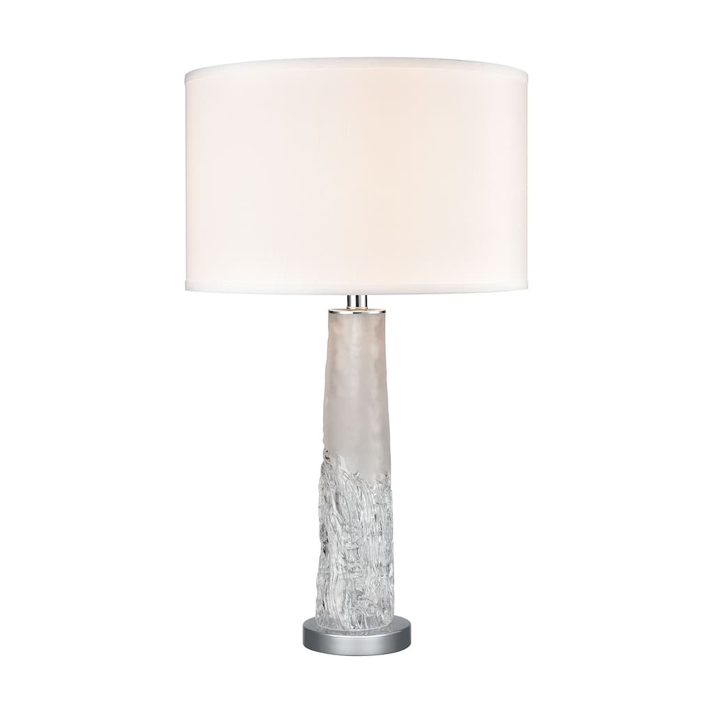 Elk Home Juneau Clear With Pure White Shade 1 Light Table Lamp