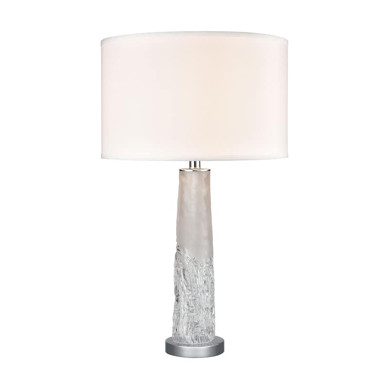 Elk Home Juneau Clear With Pure White Shade 1 Light Table Lamp