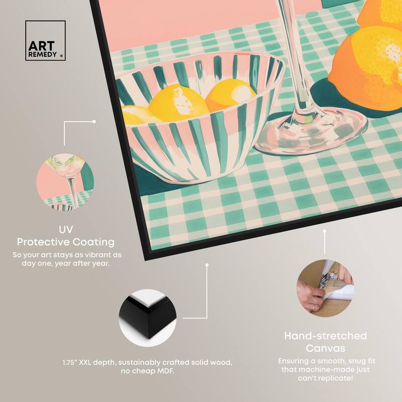 Lemon Slice Drink Canvas by Art Remedy