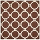 preview thumbnail 23 of 68, SAFAVIEH Handmade Cambridge Arah Modern Moroccan Wool Rug 6' Square - Dark Brown/Ivory - Square