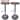 AmeriHome Round Adjustable Height Bar Stools with Wood Seat in Natural Wood Stain