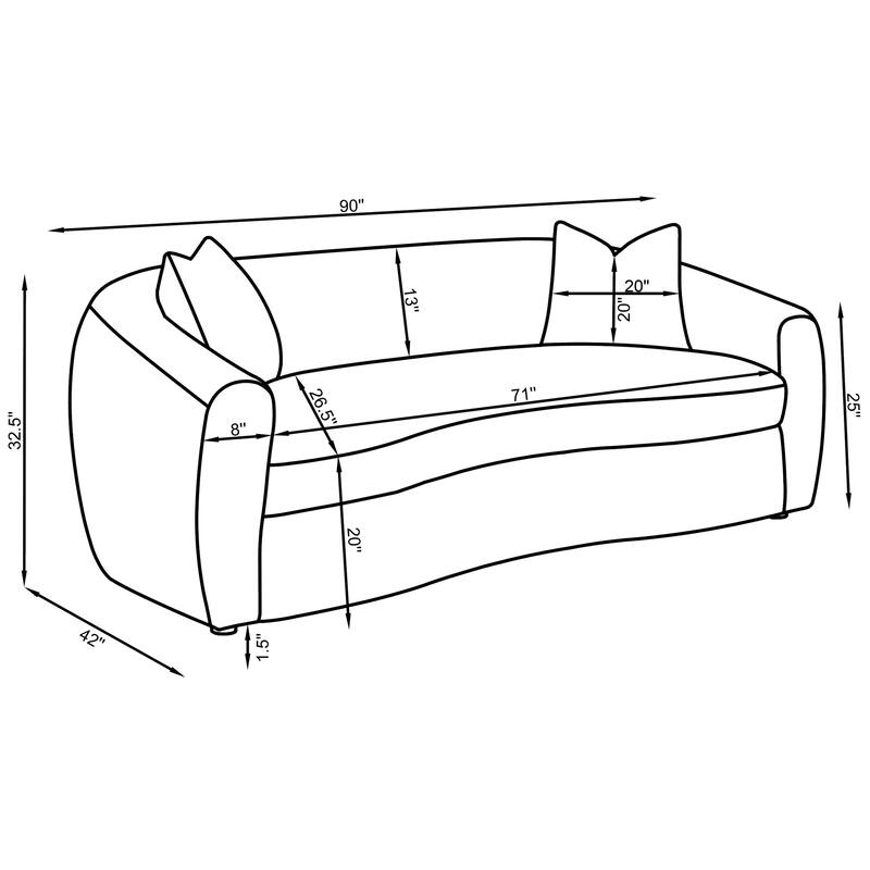 Isabella Faux Sheepskin Upholstered Sofa Set Natural