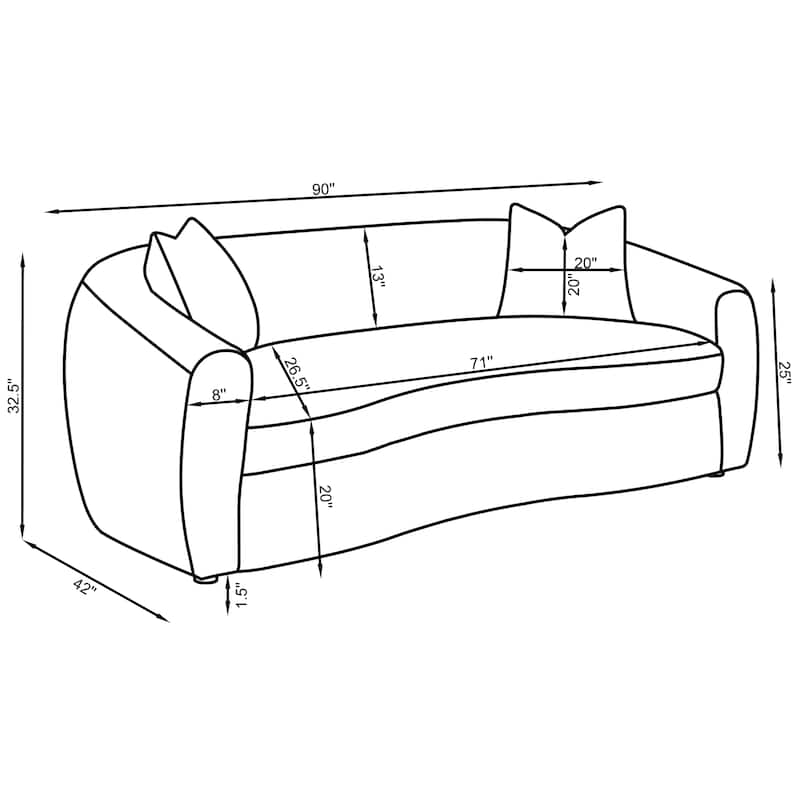 Isabella Faux Sheepskin Upholstered Sofa Natural