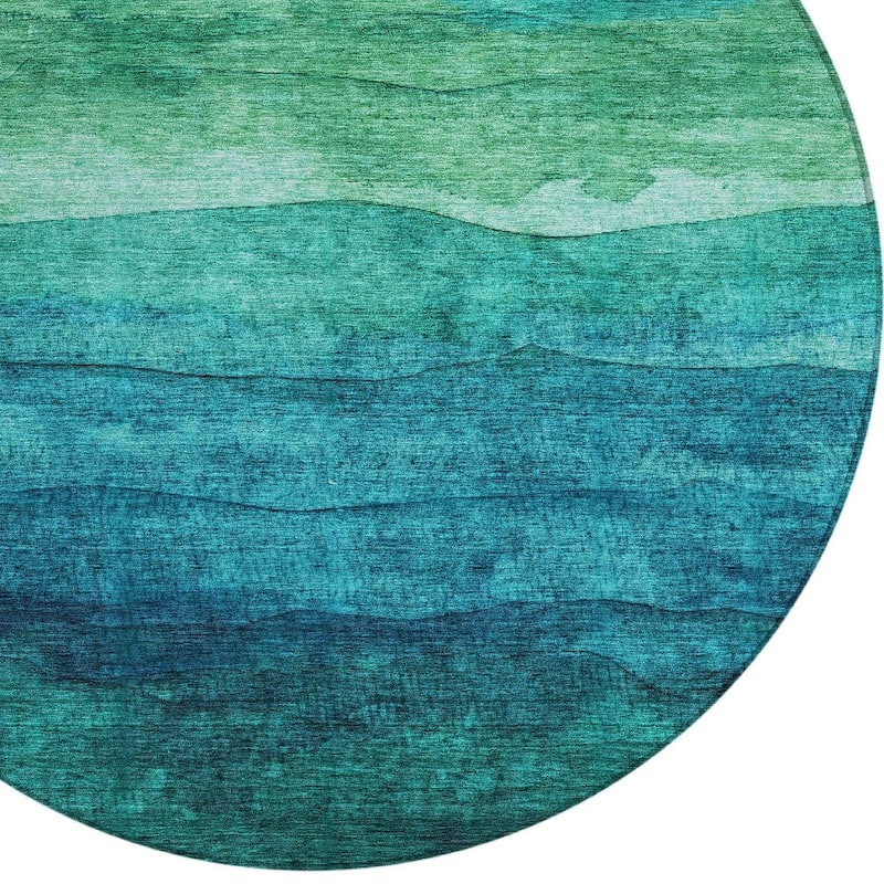 HomeRoots Abstract Modern Rectangle Outdoor Rug