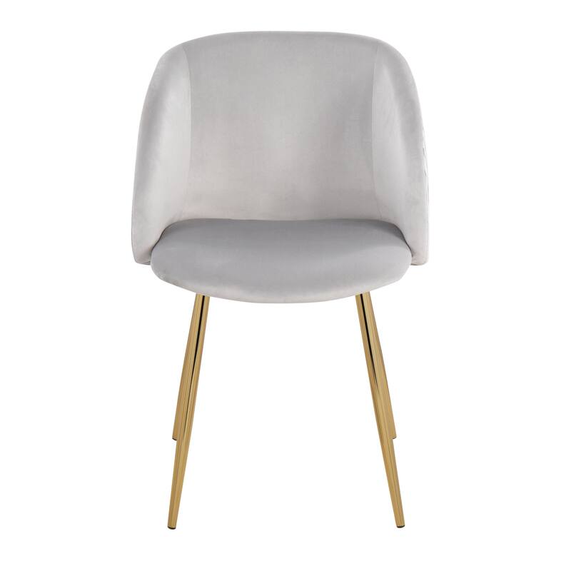 Silver Orchid Harding Pleated Waves Chair - Set of 2 - Silver