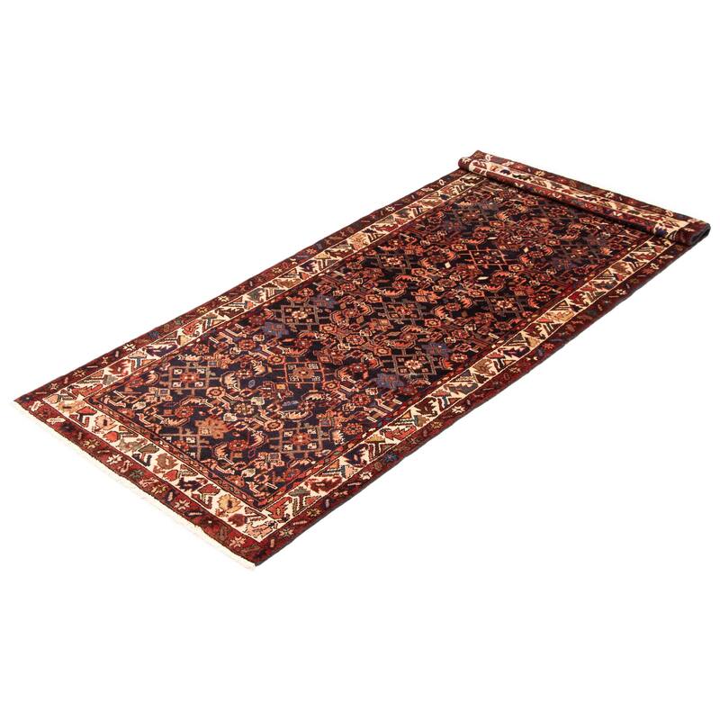 ECARPETGALLERY Hand-knotted Andelz Navy Wool Rug - 3'6 x 9'4
