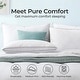 preview thumbnail 9 of 16, 2 Pack Medium Goose Feather Down Bed Pillows with Soft Cotton Cover - White