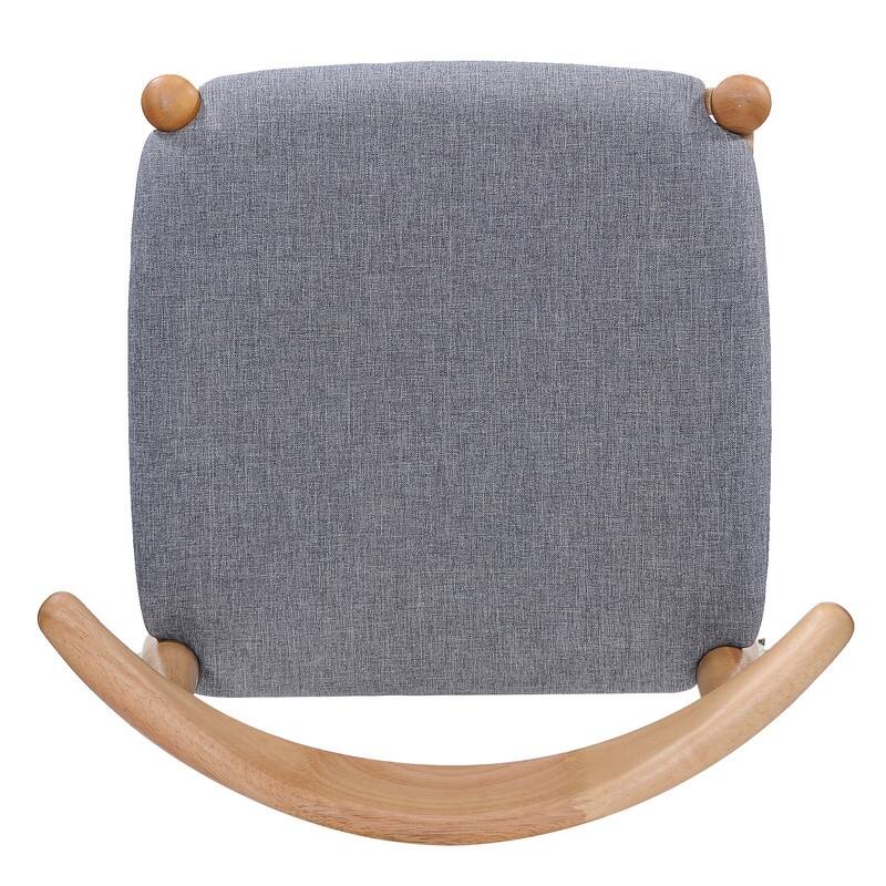 Set of 2 Rubberwood Dining Chairs with Ergonomic Backrest & Comfort Cushions