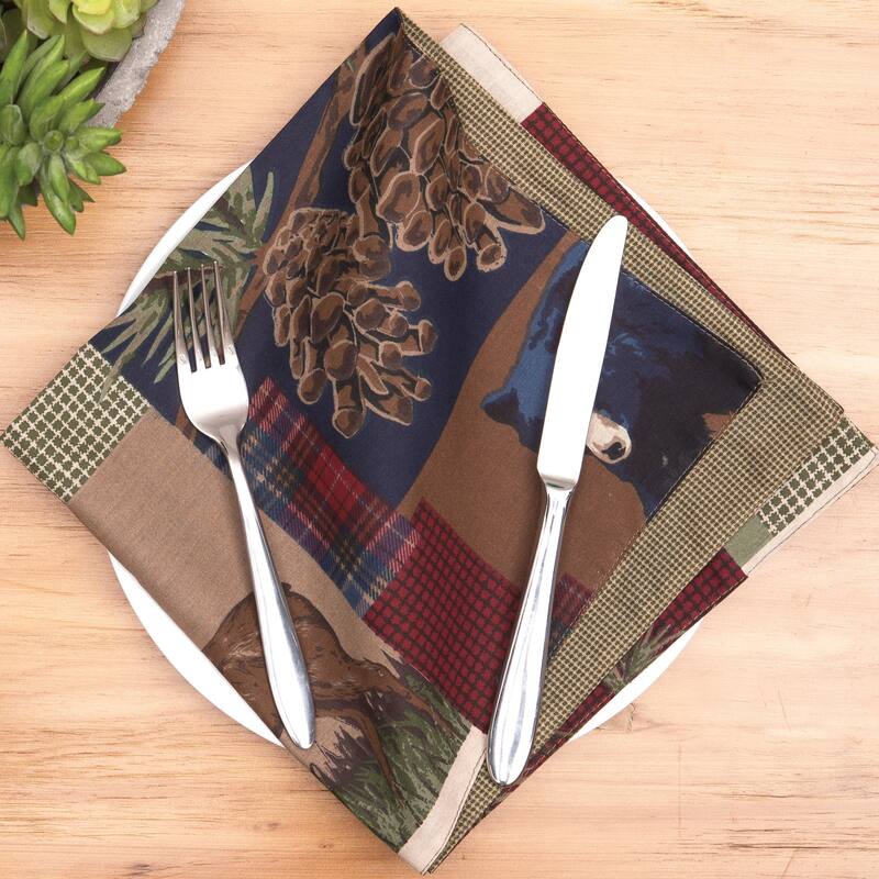 Rutherford Cotton Reversible Thanksgiving Cloth Napkin Set of 6