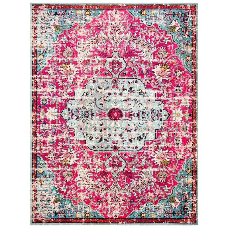SAFAVIEH Madison Sabire Boho Medallion Distressed Rug