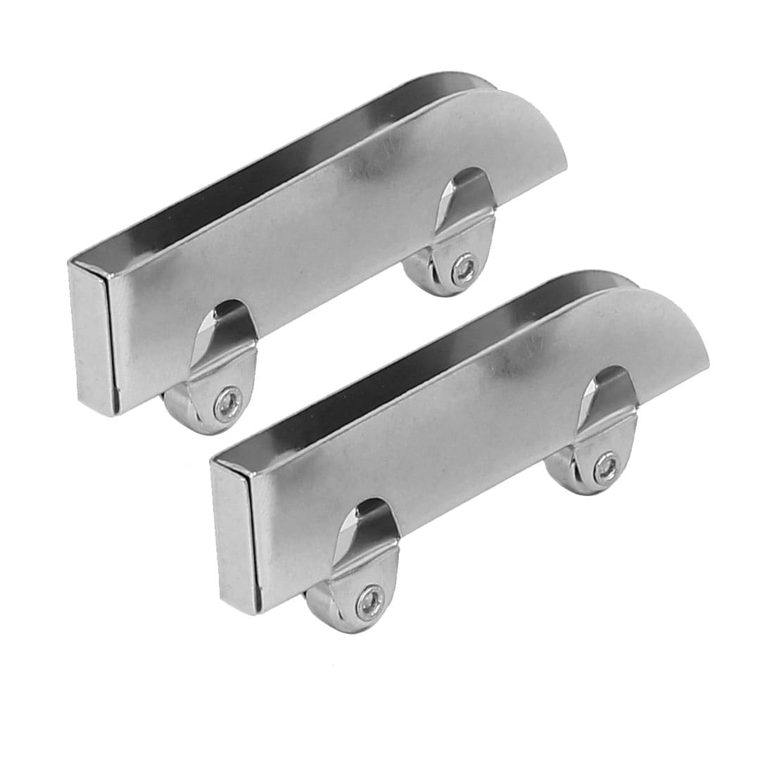 Showcase Door Sliding Rollers Clamp Wheels Pulleys 2pcs for 8mm Thickness Glass 