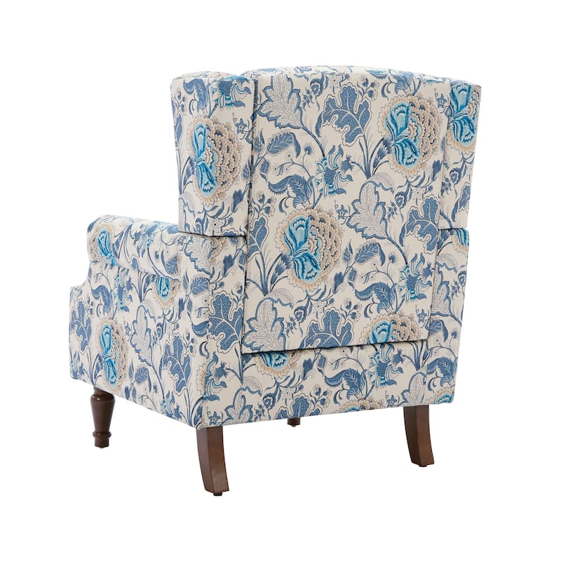 Patterned Upholstered Accent Chair for Living Room