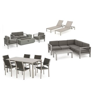 Cape Coral 18-piece Outdoor Seating Set with Cushions by Christopher Knight Home