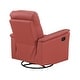 preview thumbnail 8 of 20, Fremont & Park Monte 35.5" Leather Swivel Glider Manual Recliner - 360-Degree Swivel