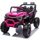 preview thumbnail 39 of 55, 24V 400W Kids Ride On Electric UTV W/Parents Remote Control,Four-Wheel Suspension,LED Lights,Portable Handle Pink