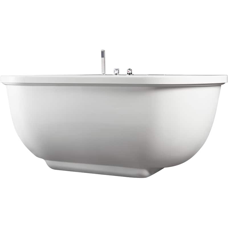 6 ft Acrylic White Whirlpool Bathtub w Fixtures