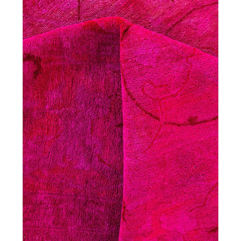 Overdyed One-of-a-Kind Hand-Knotted Area Rug - Pink - 9' 1" x 12' 1"