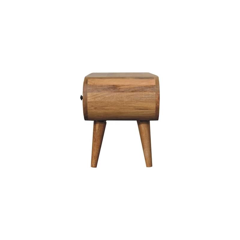 Artisan Furniture Solid Wood Oak-ish Circular TV Unit