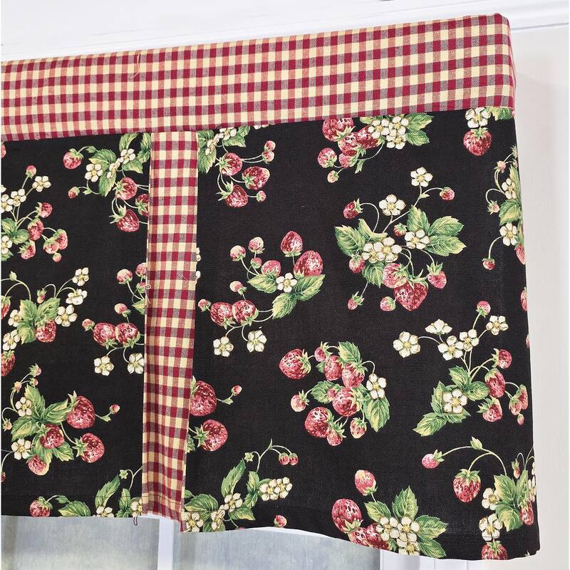 RLF Home Strawberry Pleated Valance
