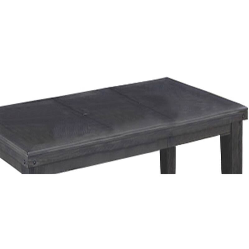 Bailey Collection Solid 7-Piece Dining Set in Gray Finish