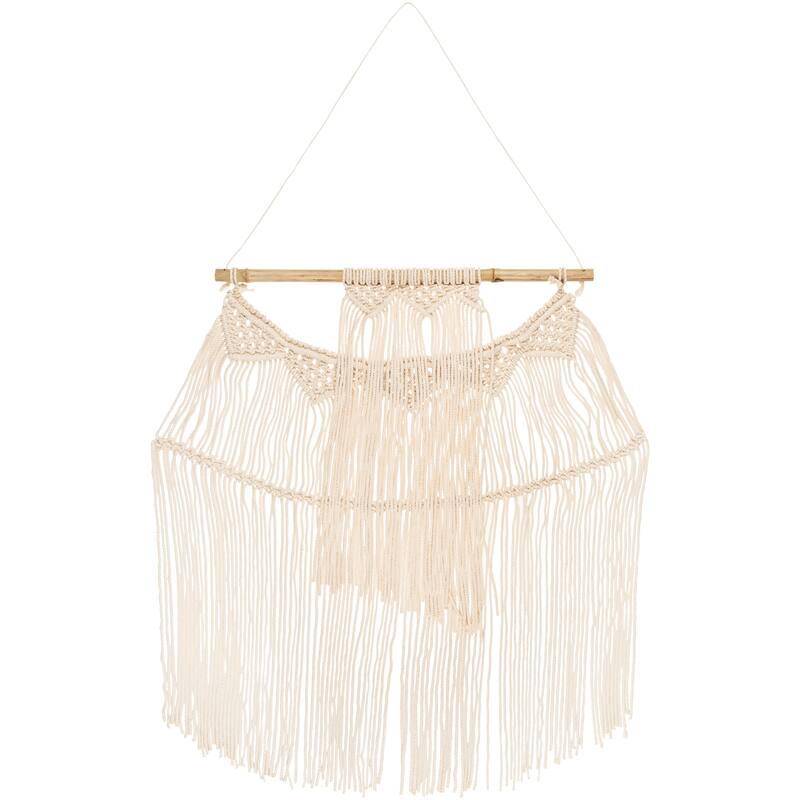 Artistic Weavers Rosalinda Detailed Fringe & Macrame Wall Hanging - 35"H x 22"W