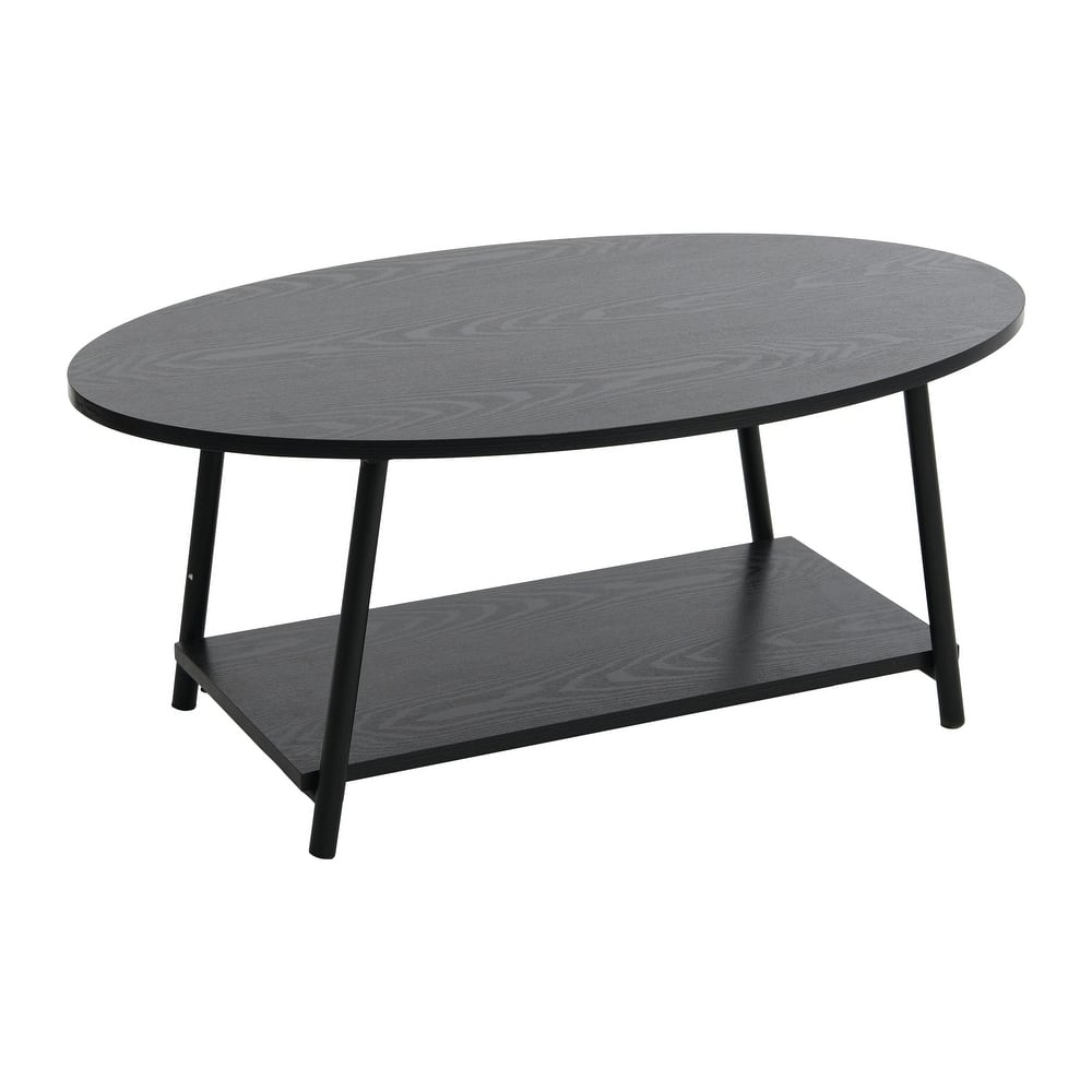 Household Essentials Coffee Table with Storage Shelf