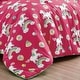 preview thumbnail 4 of 4, Pink Rainbows & Unicorns Reversible Kids Quilt Coverlet Bedspread Bedding Set