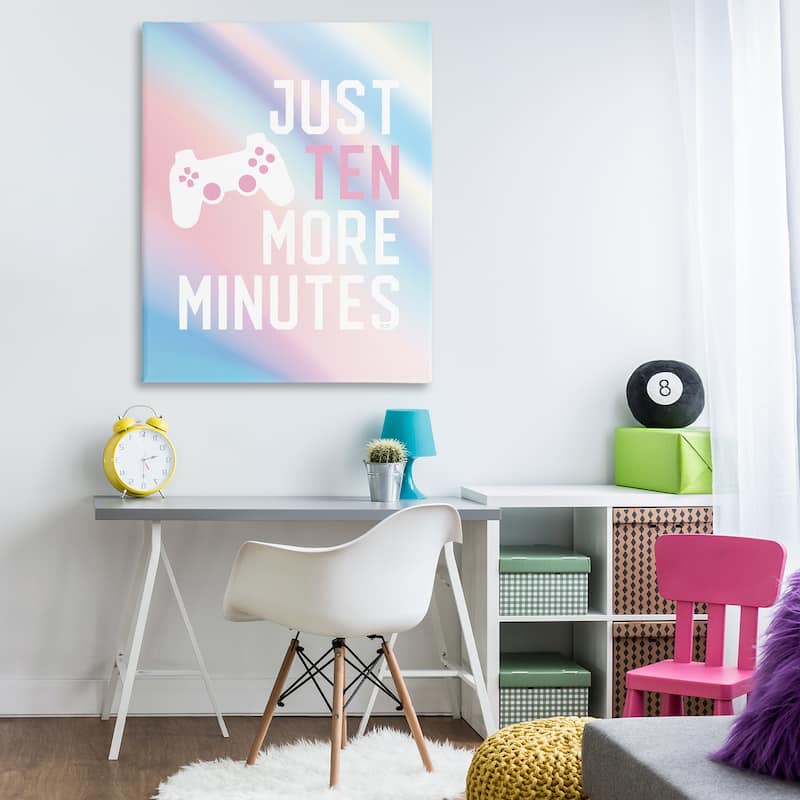 Stupell Pastel Ten More Minutes Gamer Canvas Wall Art Design By Lux + Me Designs
