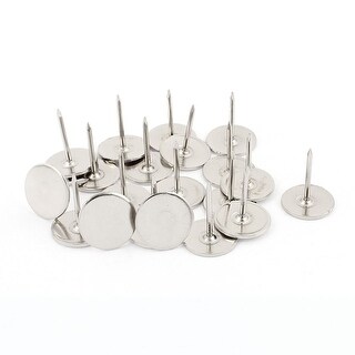 19mm Dia Round Head Upholstery Nail Thumb Tack Thumbtack Silver Tone ...