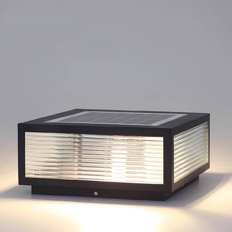 12" Outdoor Solar Powered Post Cap Light - 2 Pack