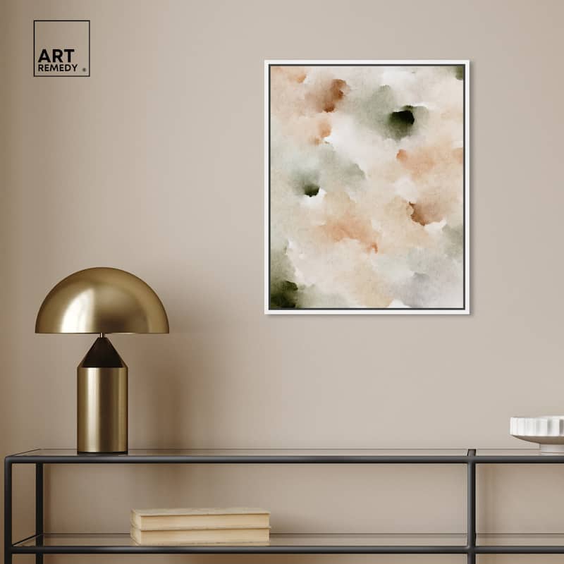 Art Remedy Cotton Balls And Cinnamon Framed Watercolor Boho Abstracts